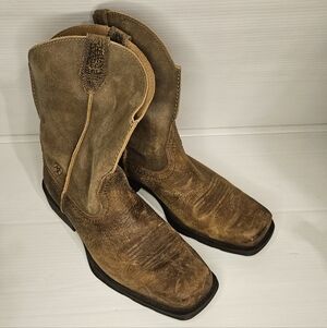 Ariat Brown Rambler Pull-On Square Toe Men's Boots Size 11.5 D Never Used